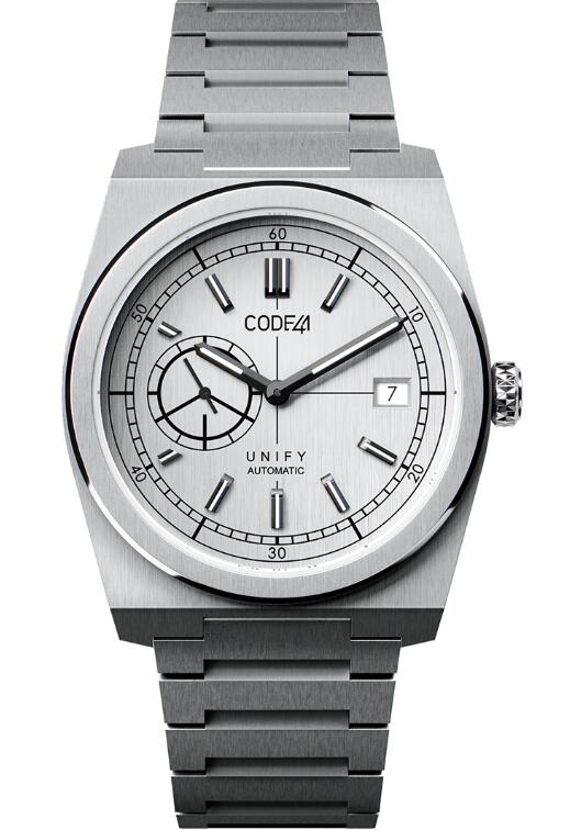 Code41 UNIFY - CREATIVE COLLABORATIONS, STRONG IDEALS - MECHANICAL Steel - Satin-brushed Grey Replica Watch UN01-38-IN-GR-BK-SW290.ST-22-MET-FLA-IN-DEP-IN